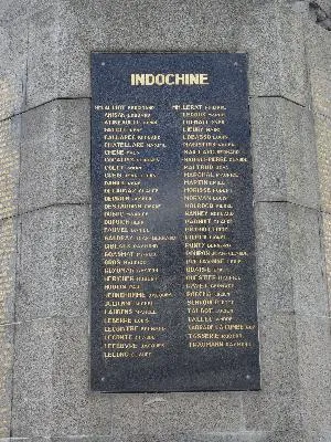 Plaque Indochine sur le Monument aux morts du Havre
