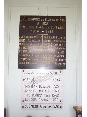 Plaque Commémorative de Baromesnil