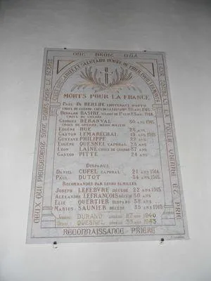 Plaques Commémoratives église de Beuzeville-la-Guérard