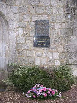 Plaque commémorative église d'Anneville-Ambourville
