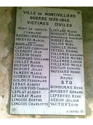 Stèle aux victimes civiles de Montivilliers