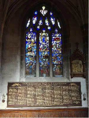 Plaque aux morts 1914-1918 de l'église Notre-Dame de Lillebonne