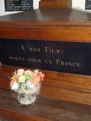 Plaque aux morts de l'église de Saint-Pierre-lès-Elbeuf