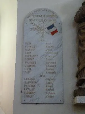 Plaques aux morts de l'église d'Angerville-l'Orcher