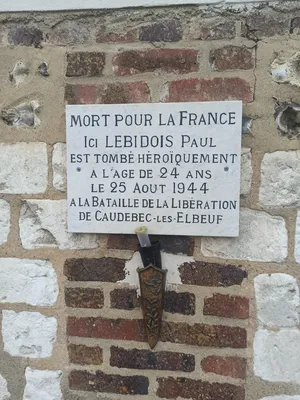 Plaque Paul Lebidois à Caudebec-lès-Elbeuf