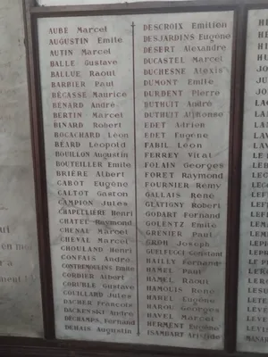 Monument aux Morts de l'Église Saint-Pierre à Déville-lès-Rouen