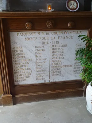 Plaques aux Morts de l'Église Notre-Dame à Gonfreville-l'Orcher