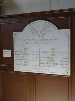 Plaques aux Morts de l'Église Notre-Dame à Gonfreville-l'Orcher