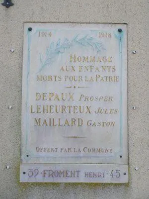 Plaque commémorative de Bradiancourt