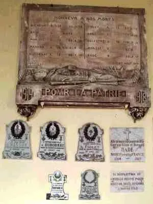 Plaque commémorative église de Greny