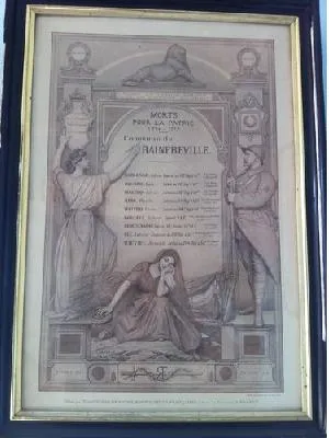 Tableau commémoratif 1914-1918 de Rainfreville