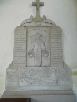 Plaque commémorative église d'Ypreville-Biville