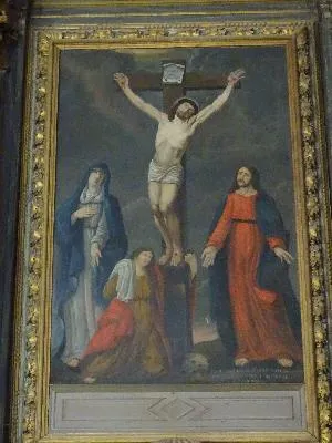 Tableau : la Crucifixion dans l'église Saint-Martin d'Harfleur