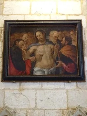 Tableau : Incrédulité de Saint-Thomas dans l'Église Notre-Dame de Belbeuf