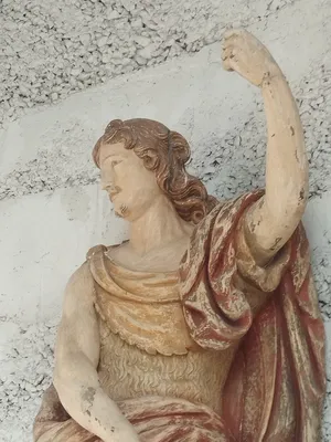 Statue de Saint-Jean-Baptiste dans l'Église Saint-Martin à Foucarmont