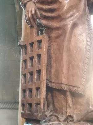 Statue de Saint-Laurent dans l'Église Saint-Denis de Sanvic au Havre