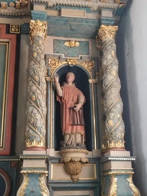 Retable et tabernacle du maître-autel de l'Église Saint-Laurent à Rétonval