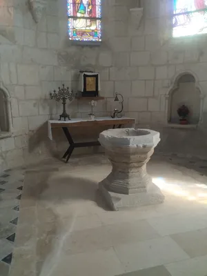 Fonts baptismaux de l'Église Saint-Erkonwald à Gonfreville-l'Orcher