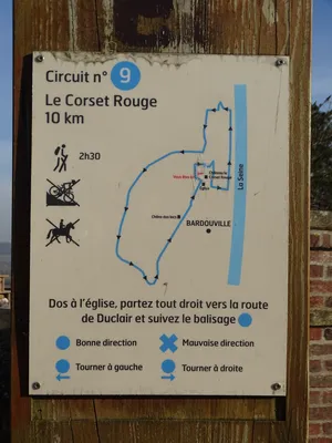 Randonnées en Seine-Maritime : N°9 Le Corset Rouge à Bardouville