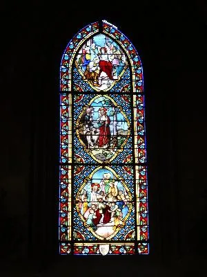 Vitrail Baie F de l'Église Saint-Aubin de Saint-Aubin-lès-Elbeuf