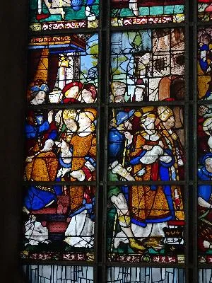 Vitrail Baie 13 : Martyre de saint-Vincent dans l'église Sainte-Jeanne-d'Arc de Rouen