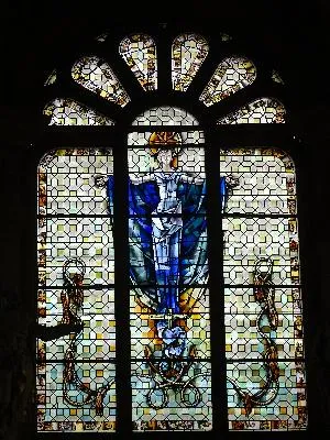 Baie 0 : Vitrail de la Vierge dans la Cathédrale Notre-Dame du Havre