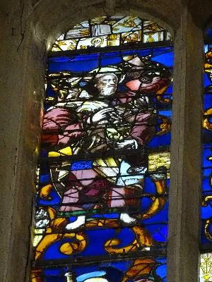 Vitrail Baie 102 : Vitrail de l'arbre de Sainte-Anne dans le Temple Saint-Eloi de Rouen