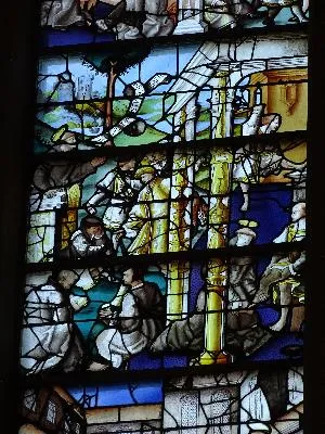 Vitrail Baie 7 : Saint-Antoine de Padoue dans l'église Sainte-Jeanne-d'Arc de Rouen