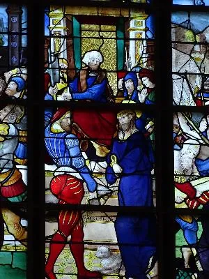 Vitrail Baie 10 : La Passion dans l'église Sainte-Jeanne-d'Arc de Rouen