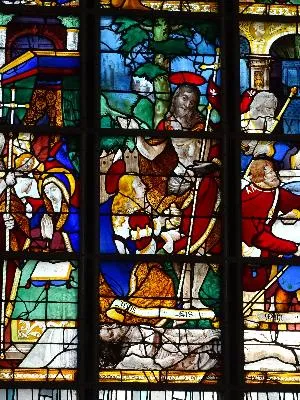 Vitrail Baie 12 : La Vie Glorieuse du Christ dans l'église Sainte-Jeanne-d'Arc de Rouen