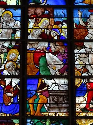 Vitrail Baie 12 : La Vie Glorieuse du Christ dans l'église Sainte-Jeanne-d'Arc de Rouen