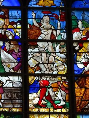 Vitrail Baie 12 : La Vie Glorieuse du Christ dans l'église Sainte-Jeanne-d'Arc de Rouen