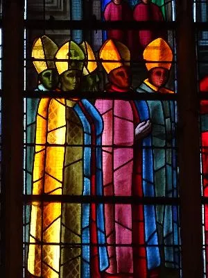 Vitrail Baie E dans l'Église Saint-Ouen de Longpaon à Darnétal