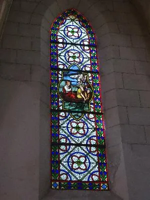 Vitrail Baie F dans l'Église Saint-Aubin de Croix-Mare