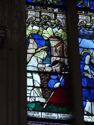 Vitrail Baie 3 : Enfance du Christ de l'Église Saint-Jean d'Elbeuf-sur-Seine