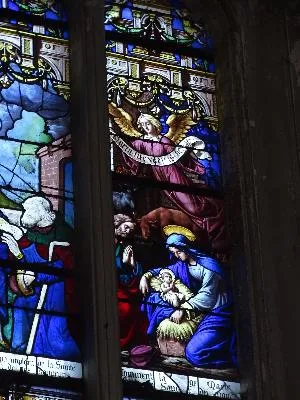 Vitrail Baie 3 : Enfance du Christ de l'Église Saint-Jean d'Elbeuf-sur-Seine