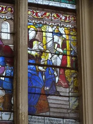 Vitrail Baie 5 : Vie de la Vierge dans l'Église Saint-Jean d'Elbeuf-sur-Seine