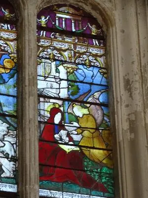 Vitrail Baie 5 : Vie de la Vierge dans l'Église Saint-Jean d'Elbeuf-sur-Seine