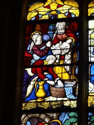 Vitrail Baie 6 : Vie de Marie dans l'Église Saint-Godard de Rouen