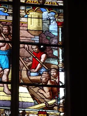 Vitrail Baie 18 : Saint-Vincent de Paul dans l'Église Saint-Godard de Rouen