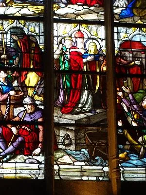 Vitrail Baie 20 : Saint-Charles Borromée dans l'Église Saint-Godard de Rouen
