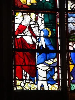 Vitrail Baie 5 : Apparitions de Jésus Ressuscité dans l'Église Saint-Godard de Rouen