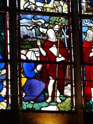 Vitrail Baie 5 : Apparitions de Jésus Ressuscité dans l'Église Saint-Godard de Rouen