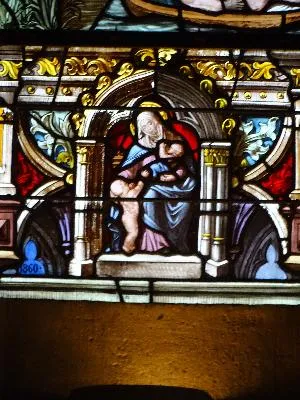 Vitrail Baie 13 : Quelques mamans dans l'Église Saint-Godard de Rouen