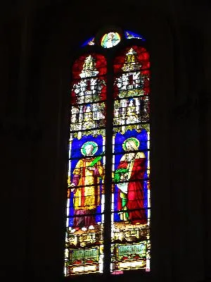 Vitrail Baie 1 : St Stephanus - St Hieronymus dans l'Église Saint-Sever à Rouen