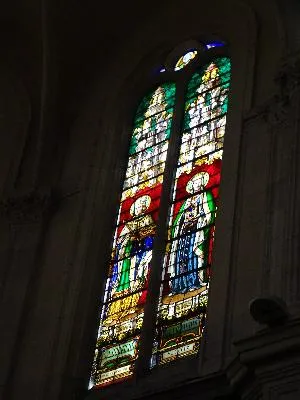 Vitrail Baie 3 : St Ludovicus - Sa Clotildis dans l'Église Saint-Sever à Rouen