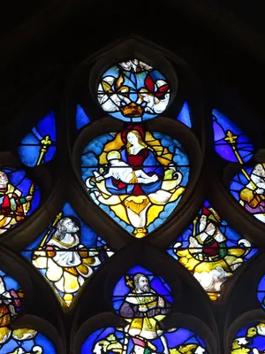 Vitrail Baie 6 - L'Arbre de Jessé dans l'Église Saint-Martin de Villequier