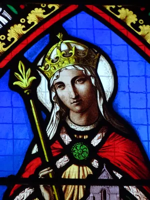 Vitrail Baie 11 : Sainte-Adélaïde dans l'Église Notre-Dame d'Étretat