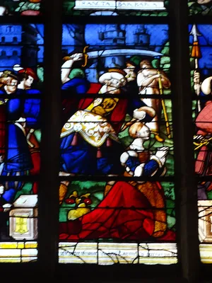 Vitrail Baie 19 : Sainte-Barbe dans l'Église Saint-Patrice de Rouen