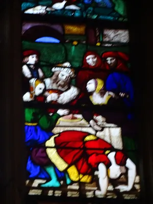 Vitrail Baie 26 : Vie de Saint-Jean-Baptiste dans l'Église Saint-Patrice de Rouen